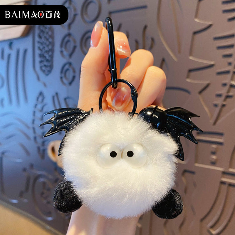 Wholesale Little Devil Plush Ball Keychain